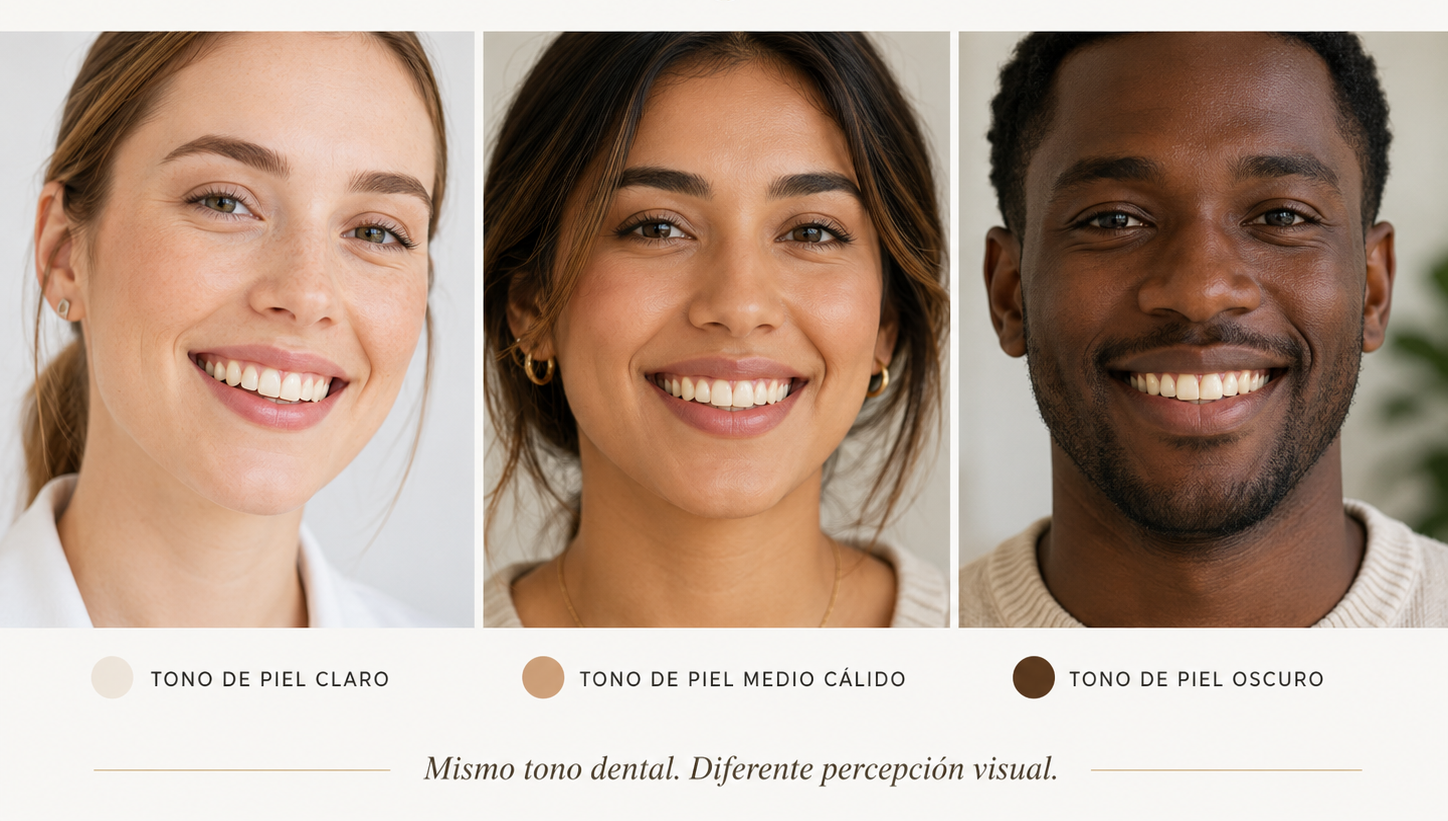 selección de tono dental para carillas naturales en Barcelona